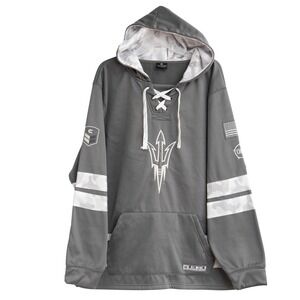 Colosseum ASU Sun Devils Mens XXL Grey Lace Up Hockey Hoodie Camo Sweatshirt